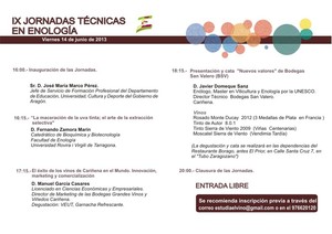 Programa IX Jornadas Enología