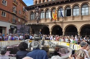 La Fuente de la Mora de Cariñena en la Fiesta de la Vendimia de 2015