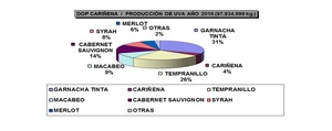 Gráfico producción de uva